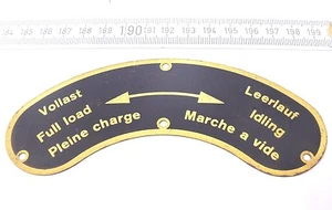 Eisenbahn Lok Führerstand Blech Schilder Messing  Deutz Lokomotive NOS   001 - Bild 1 von 5