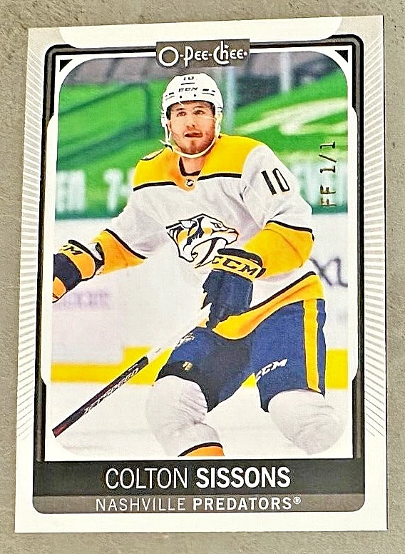 2021-22 OPC - FAN FAVS 1/1 Gold Foil Stamp CUSTOM Colton Sissons #282 *9057