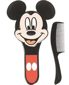 New-DISNEY Baby Mickey Mouse Black & Red Brush and Comb Gift Set New NIP - Picture 1 of 5