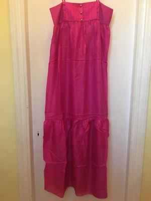 Vestido largo de lavanda Alice by Temperley, fuschia, 100% seda, talla 12, nuevo con etiquetas Foto 1 de 4