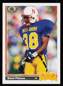 1991 Upper Deck Bruce Pickens #26  Football Rookie Atlanta Falcons  SR, RC