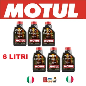Olio Motore Motul 6 LT 8100 X-Clean EFE 5w30 100% Sintetico Acea C2 C3 Fuel Eco - Foto 1 di 5