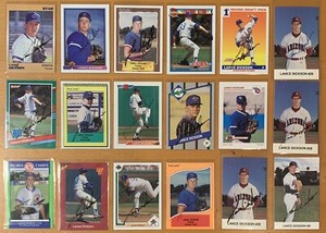 Lance Dickson Autographed Cards - Cubs, Chiefs, Wildcats RCs