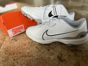Nike Alpha Huarache Varsity 4 Low Metal Baseball Cleats White Men's 8 DJ6516-100 - Picture 1 of 4