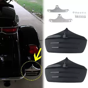 Fit For Harley Tri Glide FLHTCUTG 2011-2023 Trike Rear Fender Accents Mud Flaps - Picture 1 of 9
