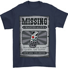 Wanted Remote Control Funny TV Lost Misplaced Mens T-Shirt 100% Cotton