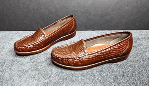 SAS Simplify Loafers Tripad Comfort Brown Croc Women’s 6.5 M Slip On Shoes Mint! - Picture 1 of 7