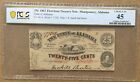 25C 1863 First Issue Treasury Note Montgomery Al Pcgs 45 Cr Al-6 Confederate