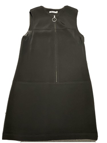 Abito tubino donna T Alexander Wang seta senza maniche scollo a V nero taglia 0