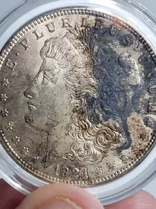 1921 (P) Morgan Silver Dollar Appears AU See Pics Grade Yourself - Picture 1 of 13