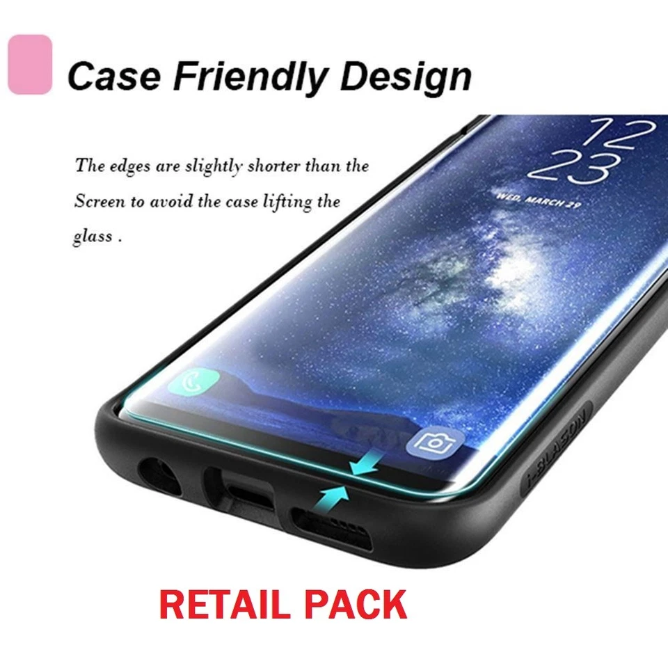  Hard Tempered Glass Protector Gorilla Film for Samsung Galaxy S7 S8 S9 Note 8 9 - Image 1 of 1