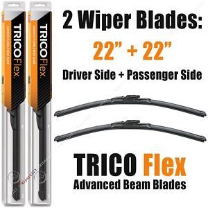 Driver+Passenger 2-Wiper Set: Trico Flex 22"+22" Beam Blades 2013-2014 18-220 x2