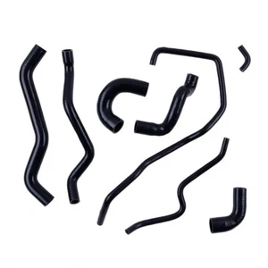 Black Silicone Radiator Coolant & Heater Hose Kit Fit For Abarth 500 595 695 - Picture 1 of 13