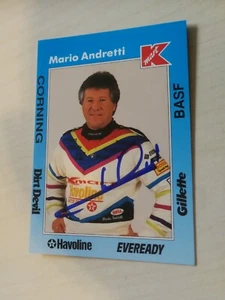 MARIO ANDRETTI - FORMEL 1 - ORIG. AUTOGRAMM auf 9 x 6,5 cm TRADING CARD - SIGNED - Bild 1 von 1