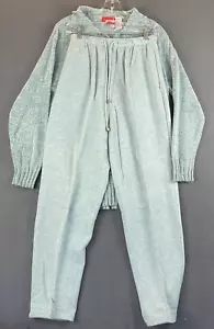 VTG Liz Claiborne Track Suit Sz S/M Green Lounge Elastic Waist Sweater Pants EUC - Picture 1 of 19
