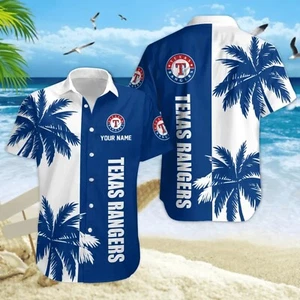 Texas Rangers Palm Coast Custom Hawaiian Shirt - Picture 1 of 2