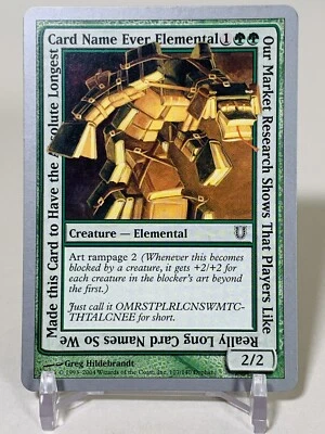Absolute Longest Card Name Ever Unhinged NM Green Common CARD ABUGames - Image 1 of 4