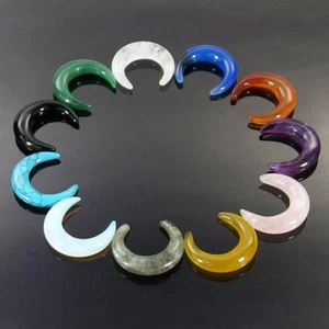 energy Gemstone Horn Moon Carnelian Opal Quartz Crystal Healing Pendants Charms - Picture 1 of 14