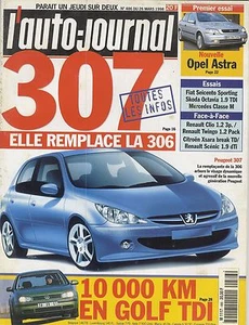 L'AUTO JOURNAL n°486 Peugeot 307 Opel Astra VW Golf Fiat 600 Skoda Octavia - Imagen 1 de 1