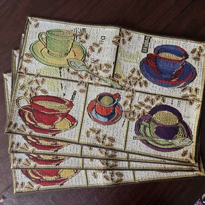 Park B Smith Set of 4 Tapestry Cafe Au Lait Placemats 12.5x19" - NWT - Picture 1 of 10