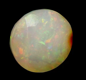 3.25 cts Ethiopian Welo Fire Opal 10 x 10 mm Oval Faceted Cut Gemstone *ocf50 - Picture 1 of 4