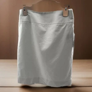 Worthington Women’s Skirt A Line Ivory Knee Length Lined Zip Casual Size 10 New - Picture 1 of 9