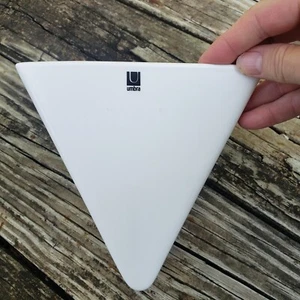Umbra Trigg weiß dreieckig Keramik Ersatz Vase Behälter Übertopf - Bild 1 von 9