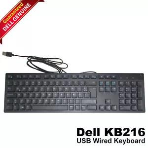 Dell KB216 Black Spanish Latin QWERTY USB Wired Keyboard F2JV2 - Picture 1 of 10