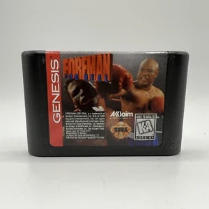 Sega Genesis Foreman For Real Authentic Tested & Working Official Acclaim 1995 - Picture 1 of 4
