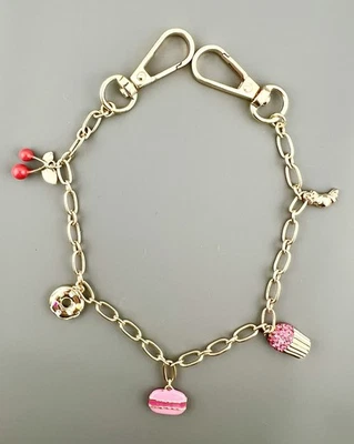 Cell Wristlet Bag Charm Pastry Pink Gold Tone - Image 1 of 4