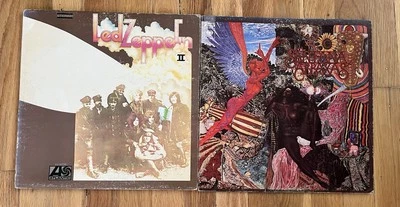 Lot of 2 Classic Rock Vinyl LPs - Led Zeppelin, Santana VG+ Blues Rock/Gatefolds Foto 1 de 4