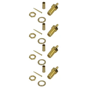 4 Pack RP SMA Female Crimp Connector - RG316/RG174 Cable Crimp Easy to Use - Picture 1 of 3