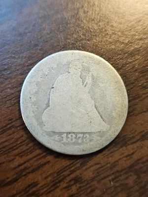 1873 25C Seated Liberty Quarter With Arrows  - Image 1 of 4