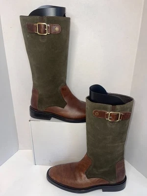 Men's Cole Haan Mid-Calf Suede & Leather Boots – Brown/Green| Size 8.5D - Image 1 of 4