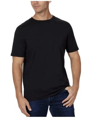 NEW Men's Calvin Klein Black Luxe Short Sleeve Dress Tee Shirt Size Medium - Image 1 of 4