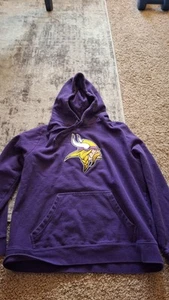 Minnesota Vikings Hoodie Sweatshirt Large Lila Grafik Taschen - Bild 1 von 5