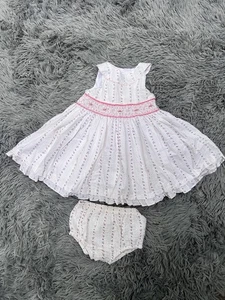 First impressions Baby Smoked waist lined dress size 18 months - Picture 1 of 6