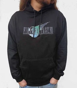 Final Fantasy VII logo - FFVII - FF7 - Final Fantasy 7 - Adults Unisex Hoodie - Picture 1 of 18