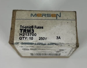 Ferraz Shawmut TRM3 Tri-Onic Fuses 3A 250VAC Box Of 6 - Picture 1 of 3
