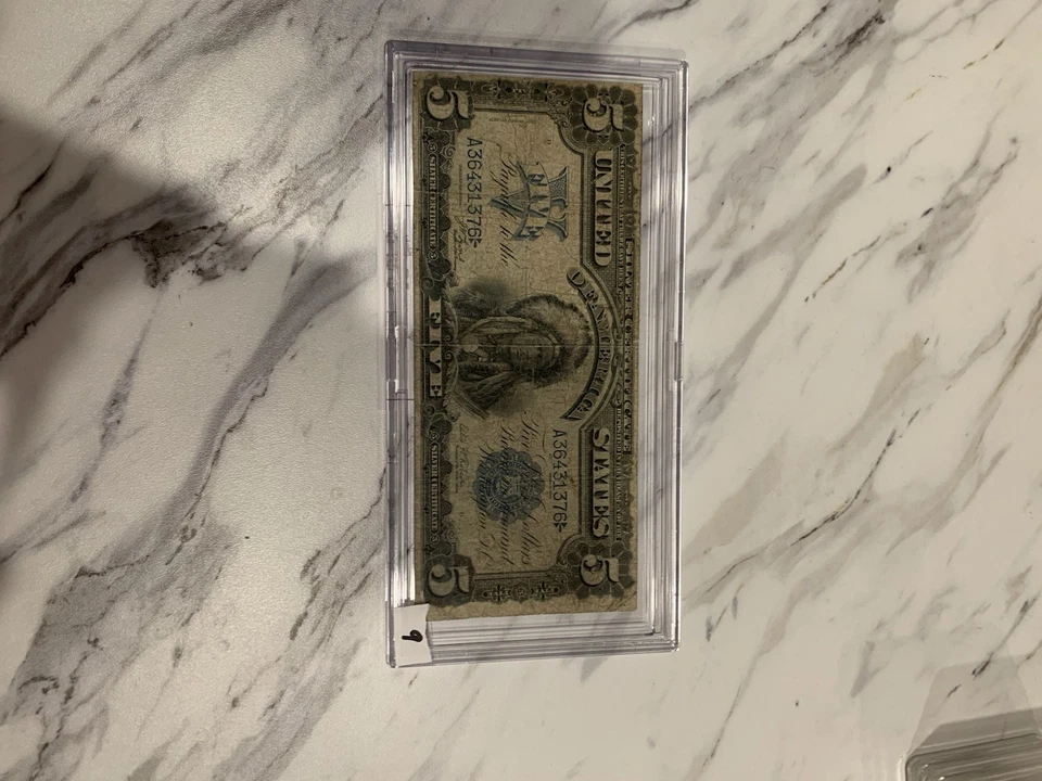 1899 $5 Silver Certificate - Indian Chief Note #6639 - Image 1 of 4