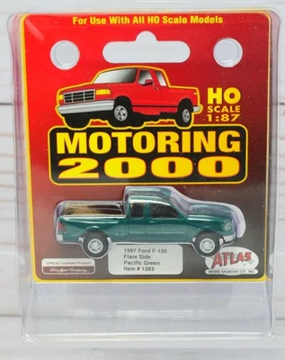 Atlas Motoring 2000 1261, 1997 Ford F-150 Flare Side Pacific Green 1/87 HO Scale - Image 1 of 3