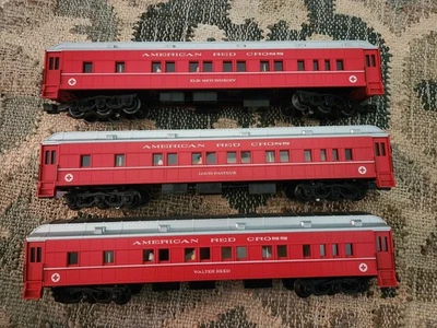K-Line K-4899A O Scale American Red Cross 15" Heavyweight Passenger 3-Pack Set - Image 1 of 4