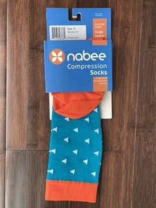 Nabee Compression Knee High Socks 15-20 mmHg Size Small Women's Size 4-5 - Picture 1 of 6