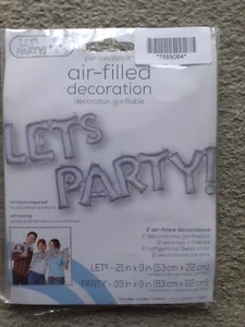 Air Filled" Lets Party" Balloon Decorations. Self Filling Self Sealing - Picture 1 of 3