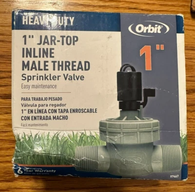 Orbit Automatic Jar-Top Inline Sprinkler Valve Heavy Duty 1" Model 57464 MALE - Image 1 of 3