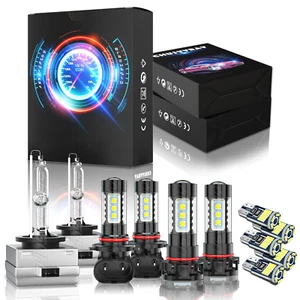 For Cadillac Escalade 07-14 LED/HID Headlight + Fog Driving DRL Lights Bulbs 11x - Picture 1 of 18