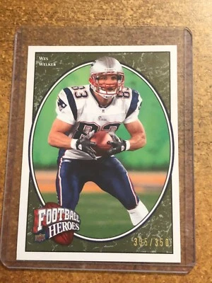 2008 Upper Deck Football Heroes Green # 94 Wes Welker 335/350 - Image 1 of 2