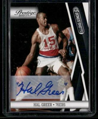2010-11 Panini Prestige #128 Hal Greer Bonus Shots Black AUTO #/50 - Image 1 of 2
