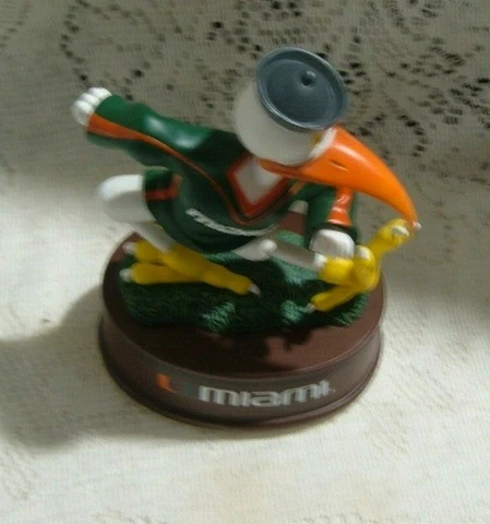 UNIVERSITY OF MIAMI SEBASTIAN MASCOT MUSICAL RESIN DESKTOP FIGURINE 6" Cover
