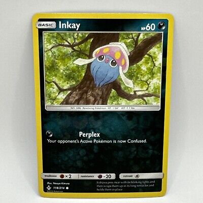 Inkay 118/214 - Unbroken Bonds - Common - Reverse Holo - Pokemon Card - LP